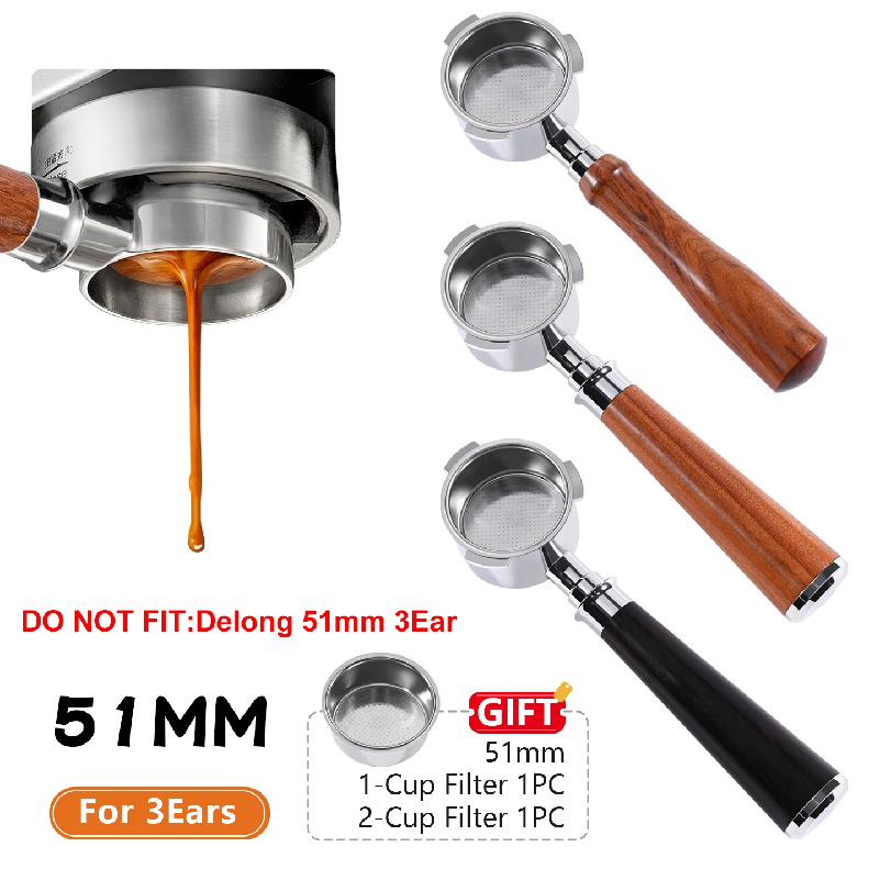 Coffee Equipment For Home - Porte-filtre à café sans fond, 51mm,
