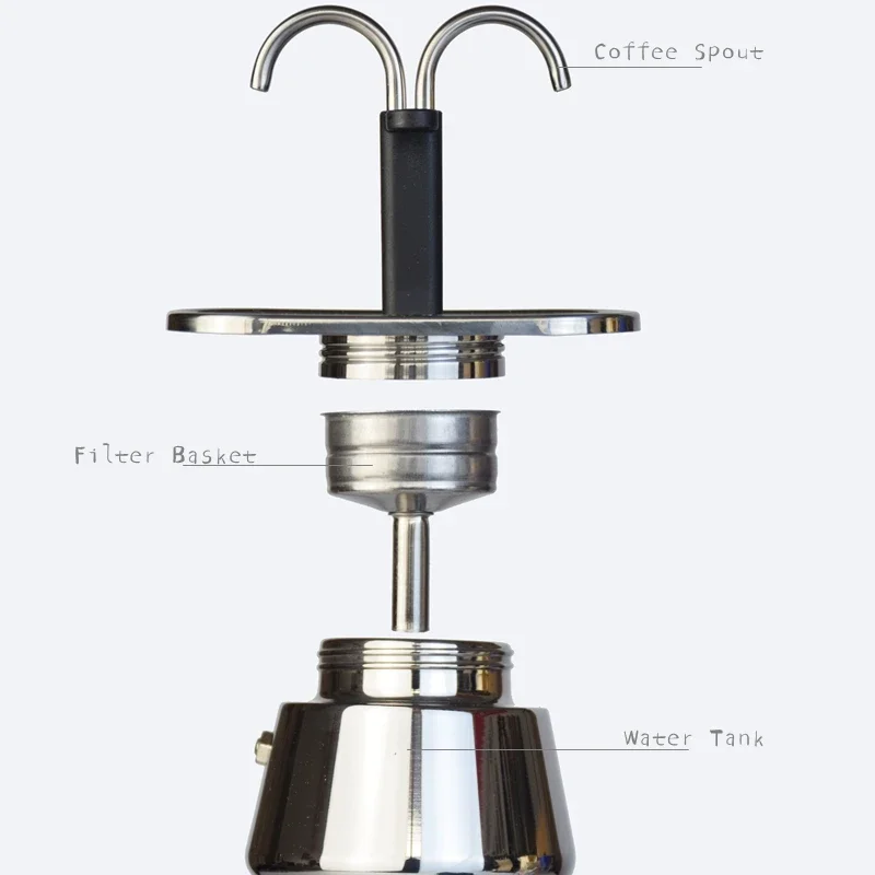 200ML Mini Moka Pot Double Tub - Coffee Equipment Accessories avis et prix